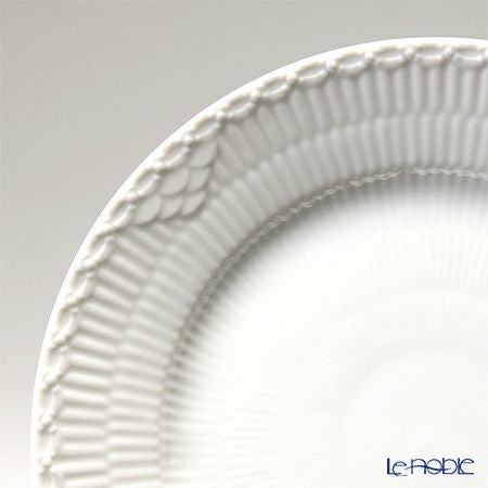 ロイヤルコペンハーゲン（Royal Copenhagen） ホワイト フルーテッド ハーフレース プレート（フラット） 19cm 4枚セット 1128620／1017293