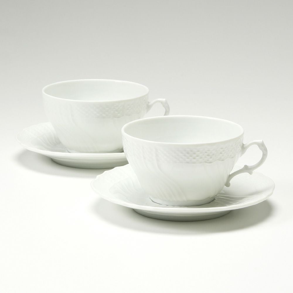 ジノリ1735／リチャード ジノリ（GINORI 1735／Richard Ginori） ベッキオホワイト ティーカップ＆ソーサー 240ml ペア