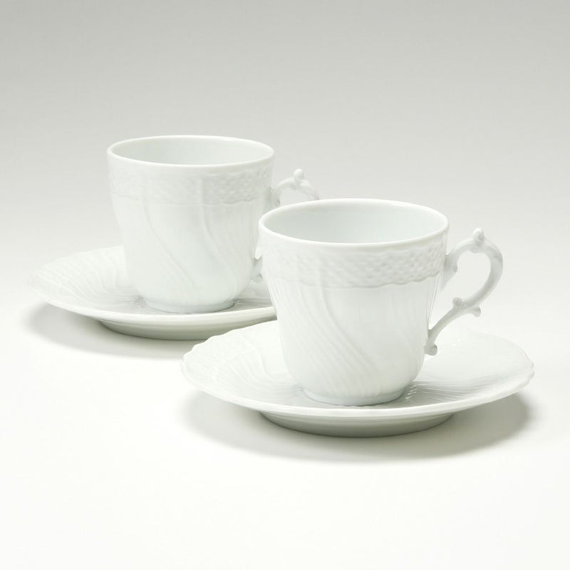 ジノリ1735／リチャード ジノリ（GINORI 1735／Richard Ginori） ベッキオホワイト コーヒーカップ＆ソーサー 200ml ペア