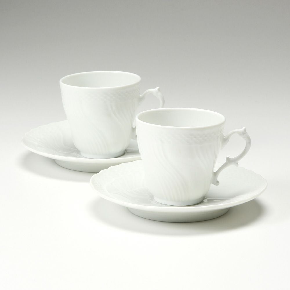 ジノリ1735／リチャード ジノリ（GINORI 1735／Richard Ginori） ベッキオホワイト コーヒーカップ＆ソーサー 120ml ペア