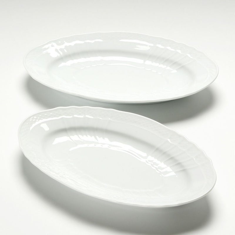 ジノリ1735／リチャード ジノリ（GINORI 1735／Richard Ginori） ベッキオホワイト ピクルス（オーバル） 23cm ペア