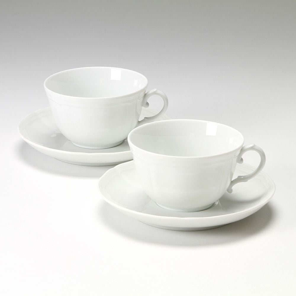 ジノリ1735／リチャード ジノリ（GINORI 1735／Richard Ginori） アンティコ ホワイト ティーカップ＆ソーサー 240ml ペア