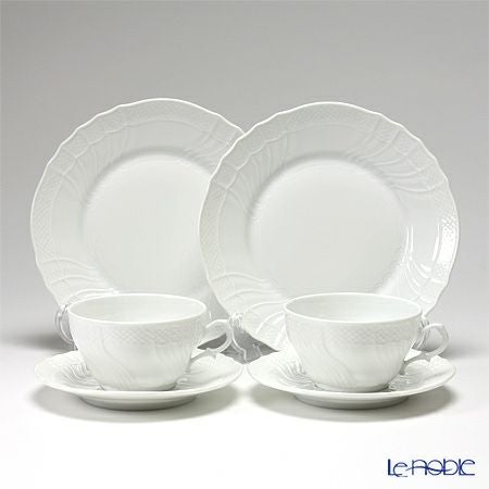 ジノリ1735／リチャード ジノリ（GINORI 1735／Richard Ginori） ベッキオホワイト トリオセット（ティー） ペア