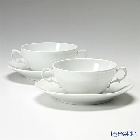 ジノリ1735／リチャード ジノリ（GINORI 1735／Richard Ginori） ベッキオホワイト スープカップ＆ソーサー 300ml ペア