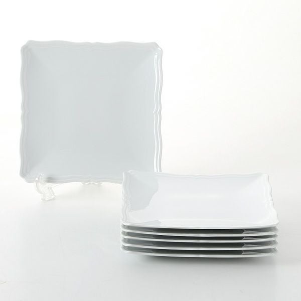 ジノリ1735／リチャード ジノリ（GINORI 1735／Richard Ginori） アンティコ ホワイト スクエアプレート 22cm 6枚セット