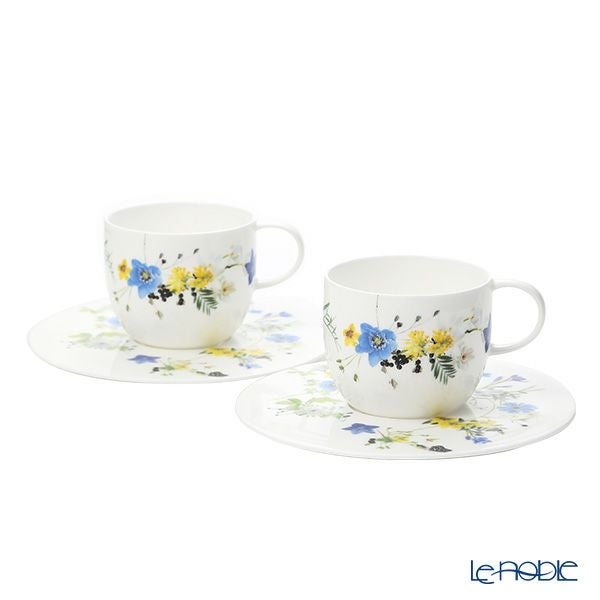 ローゼンタール アルプスの花／アルプスフラワー コーヒー カップ＆ソーサー 200ml ペア