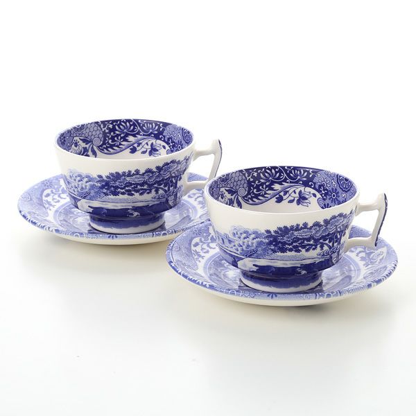 【美品】spode ブルーイタリアン フルーツコランダー　200周年記念 スポード ブルーイタリアン ティーカップ＆ソーサー 200ml | ブランド