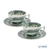 スポード グリーンイタリアン ティーカップ＆ソーサー 200ml ペア