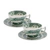 スポード グリーンイタリアン ティーカップ＆ソーサー 200ml ペア
