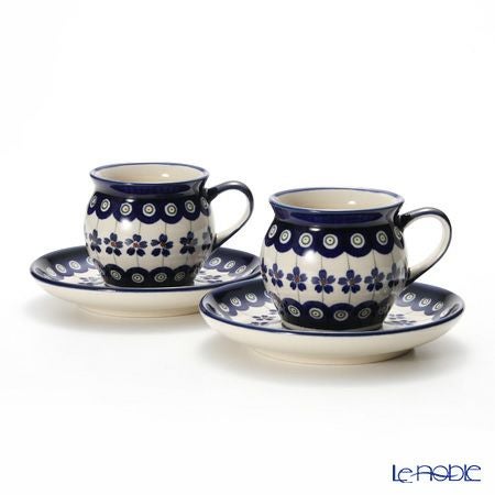 ポーリッシュポタリー（ポーランド陶器） ボレスワヴィエツ コーヒーカップ＆ソーサー 160ml 913／710／A-166A ペア