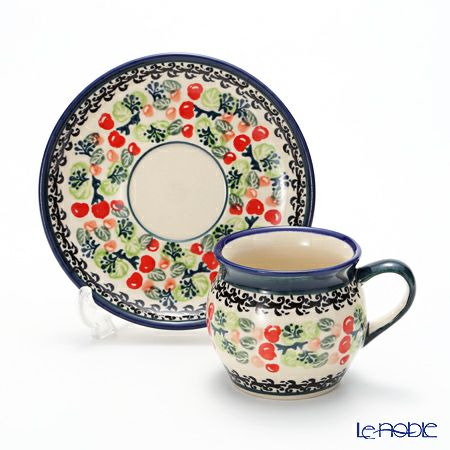 ポーリッシュポタリー（ポーランド陶器） ボレスワヴィエツ コーヒーカップ＆ソーサー 160ml 913／710／DU158 ペア