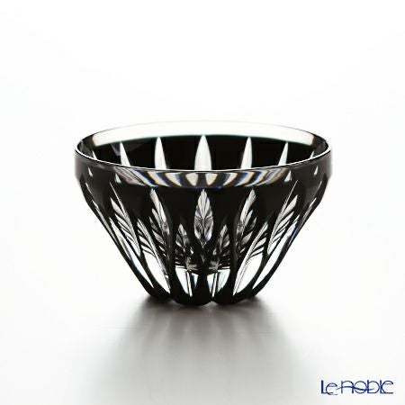 薩摩切子 桜島盃 ペア 黒＆ブラウン 80ml