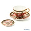 ブランベンジャロン工房 ティーカップ＆ソーサー ＆ ミニプレート プルメリアレッド 2点セット
