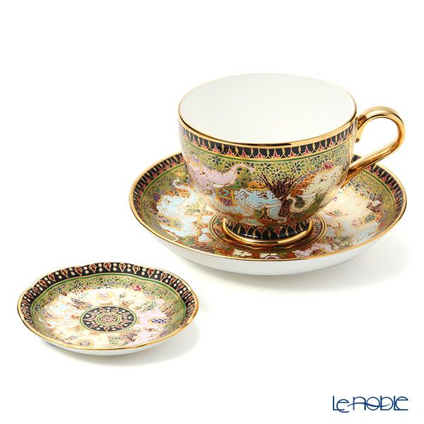 ブランベンジャロン工房 ティーカップ＆ソーサー ＆ ミニプレート タイエレファント 2点セット