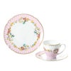 ニナス オリジナル マリーアントワネット 1775 トリオセット A （ピンクふちプレート）
