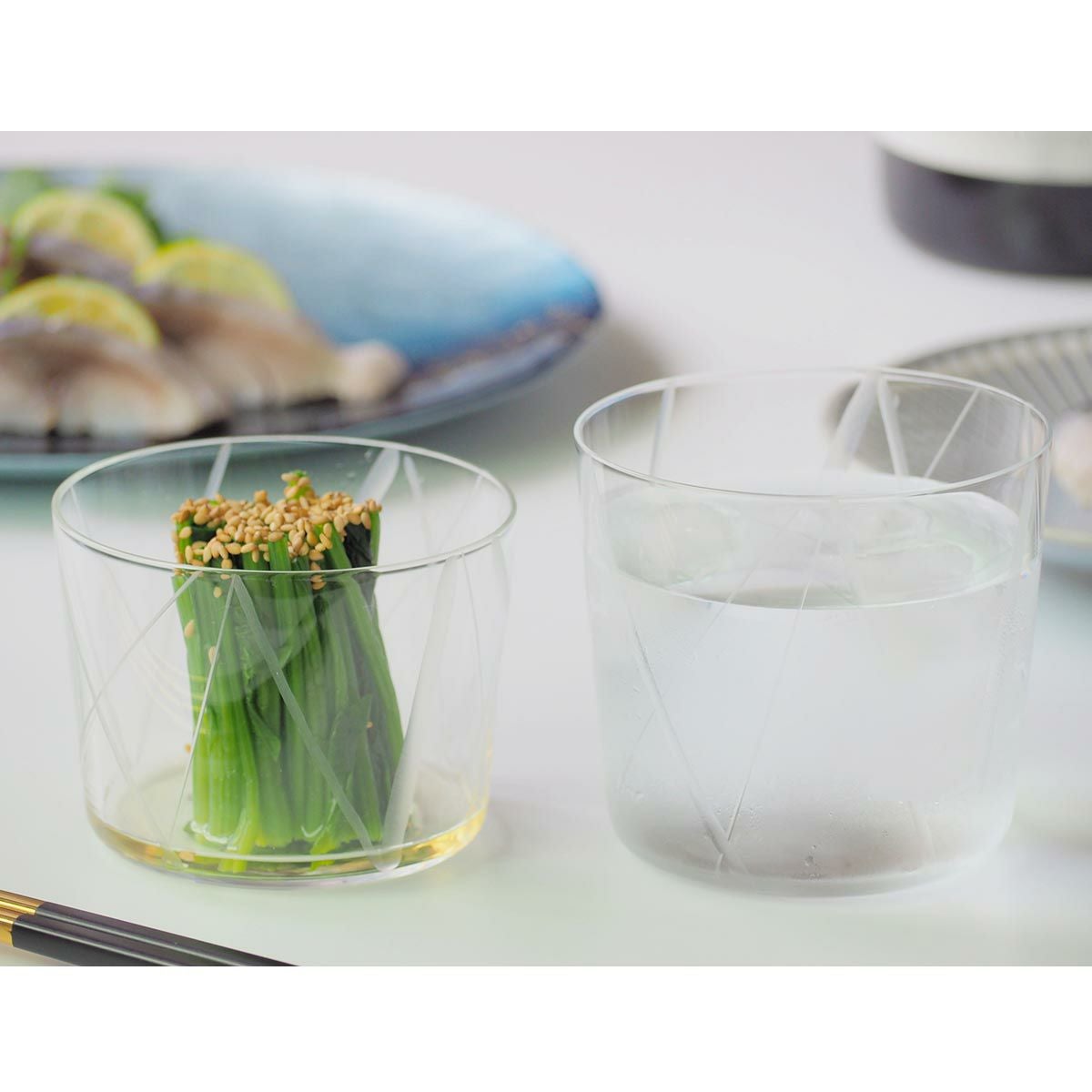 KIRI-KO 輪 wa 切子グラス（M）300ml ＆ （S）230ml セット