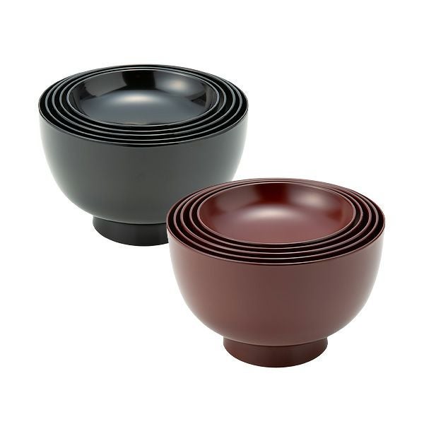 井助 漆器 応量器（応量椀） 入れ子椀 ペア 黒＆朱 木紛加工品／漆塗り