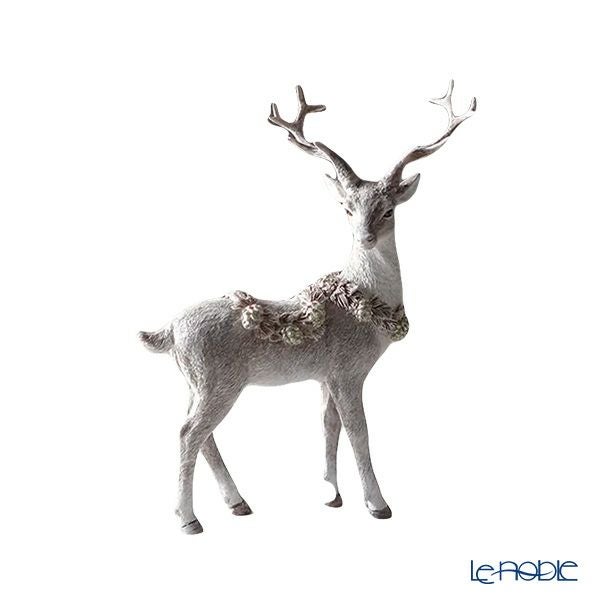 ハルモニア クリスマスオブジェ ウインターフォレスト ディア（トナカイ）ペア A2 立ち＆座り HM-011303 ポリレジン製