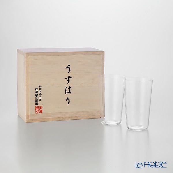 松徳硝子 うすはり タンブラー（SS）85ml ペア 【木箱入】