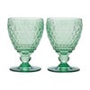 ビレロイ＆ボッホ（Villeroy＆Boch） ボストン ワイングラス グリーン 12cm 220ml ペア