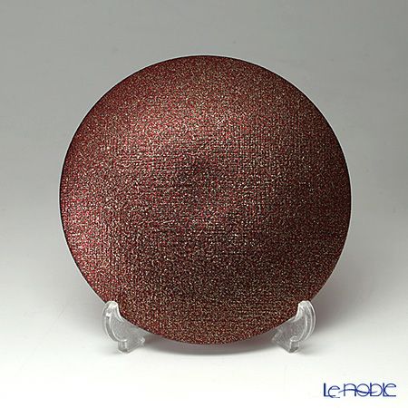Vetro Felice ヴェトロ フェリーチェ グリッター プレート 14cm レッド 4枚セット