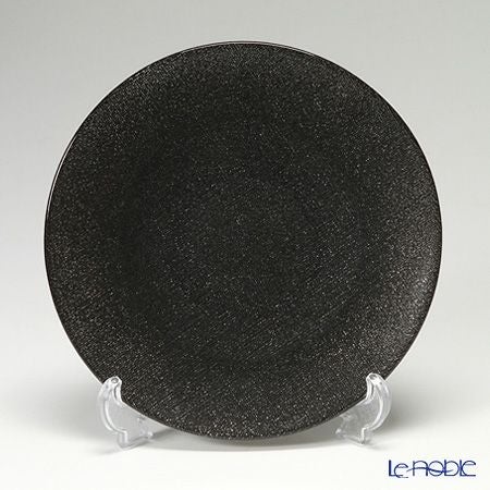 Vetro Felice ヴェトロ フェリーチェ グリッター プレート 21cm ダークグレイ 4枚セット