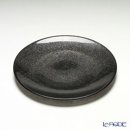 Vetro Felice ヴェトロ フェリーチェ グリッター プレート 21cm ダークグレイ 4枚セット