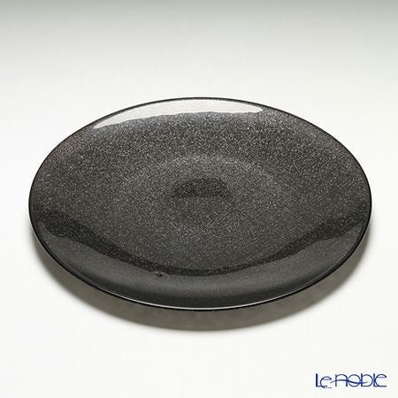 Vetro Felice ヴェトロ フェリーチェ グリッター プレート 28cm ダークグレイ 4枚セット
