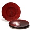Vetro Felice ヴェトロ フェリーチェ グリッター プレート 28cm レッド 4枚セット