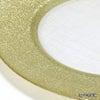 Vetro Felice ヴェトロ フェリーチェ グリッター チャージャープレート 33cm ニューゴールド＆クリア 6枚セット