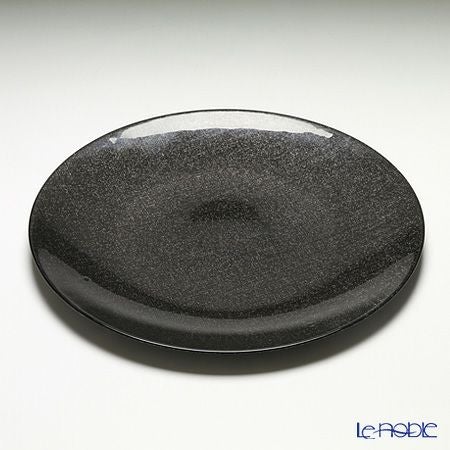 Vetro Felice ヴェトロ フェリーチェ グリッター プレート 35cm ダークグレイ 6枚セット