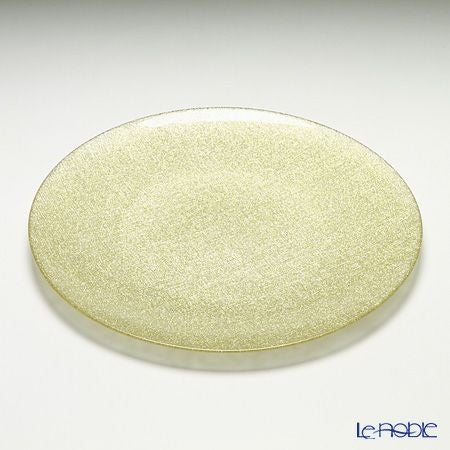 Vetro Felice ヴェトロ フェリーチェ グリッター プレート 35cm ニューゴールド 6枚セット