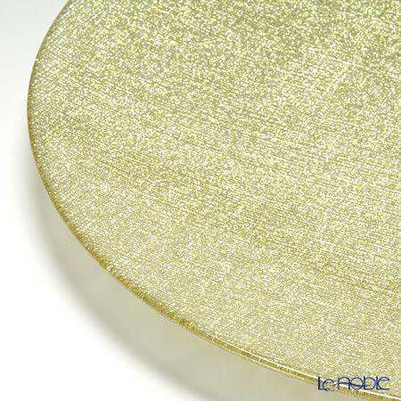 Vetro Felice ヴェトロ フェリーチェ グリッター プレート 35cm ニューゴールド 6枚セット