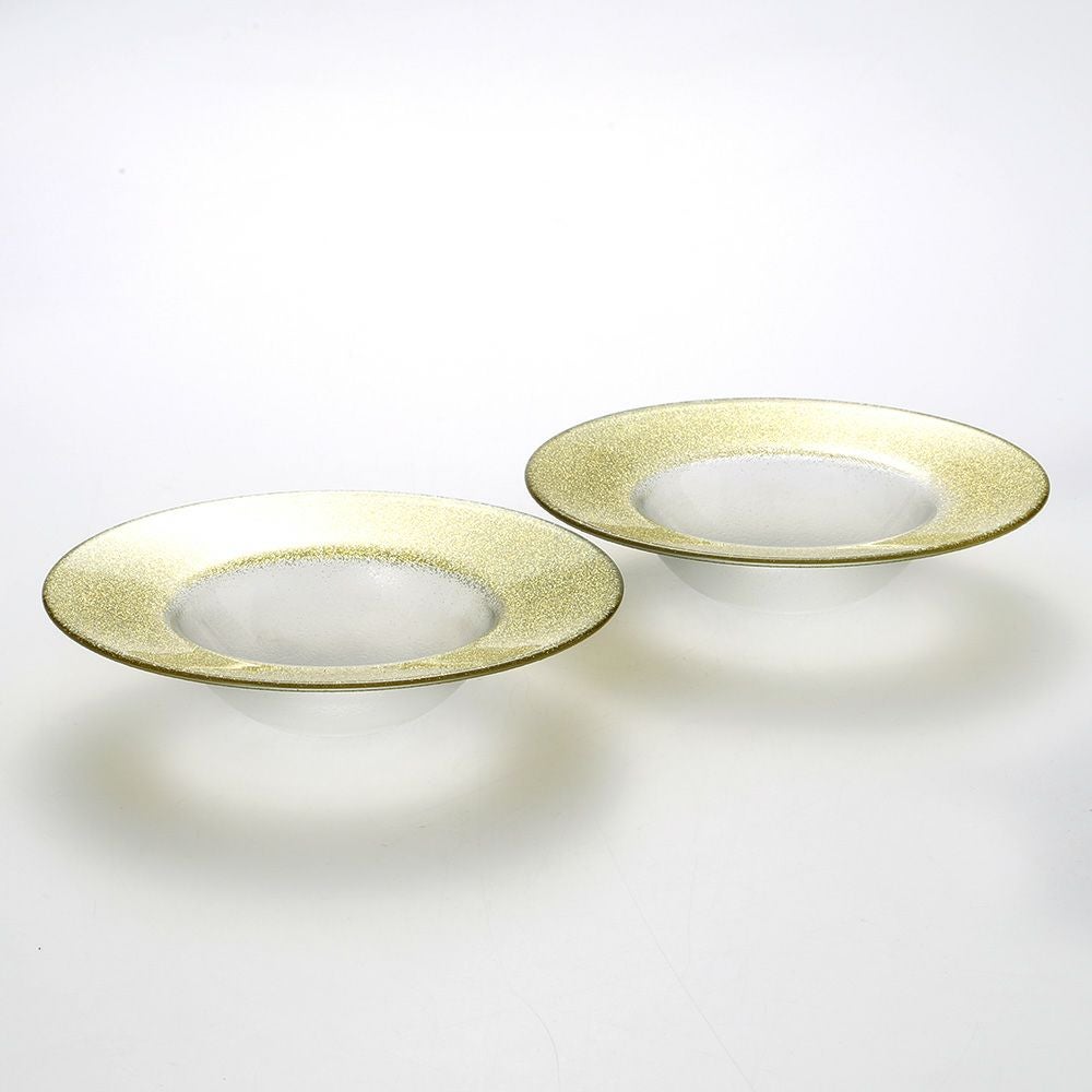 VETRO FELICE グリッター 食器セット ゴールド ホワイト Vetro Felice ヴェトロ フェリーチェ グリッター リムボウル 19.5cm