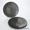 Vetro Felice ヴェトロ フェリーチェ グリッター プレート 35cm ダークグレイ 4枚セット