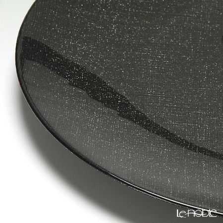 Vetro Felice ヴェトロ フェリーチェ グリッター プレート 35cm ダークグレイ 4枚セット