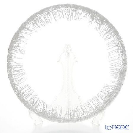 Vetro Felice ヴェトロ フェリーチェ フラッシュ プレート 33cm クリア＆シルバー 6／12 6枚セット