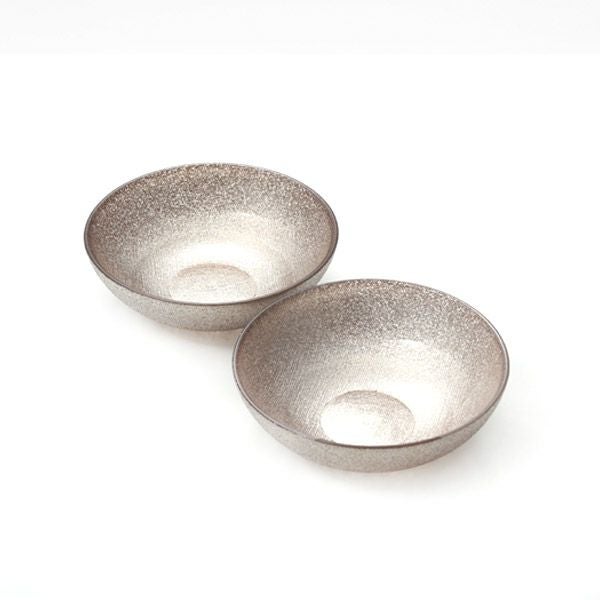 Vetro Felice ヴェトロ フェリーチェ グリッター ロウボウル 14cm ジンジャー ペア