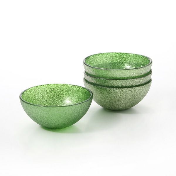 Vetro Felice ヴェトロ フェリーチェ グリッター ミニボウル 9cm ライトグリーン 4個セット