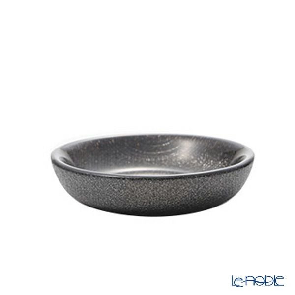 Vetro Felice ヴェトロ フェリーチェ グリッター ミニプレート／豆皿 9cm ダークグレイ 4枚セット