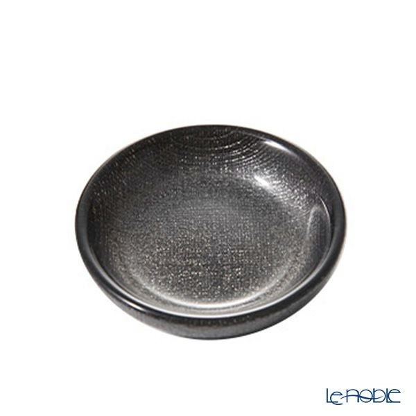 Vetro Felice ヴェトロ フェリーチェ グリッター ミニプレート／豆皿 9cm ダークグレイ 4枚セット