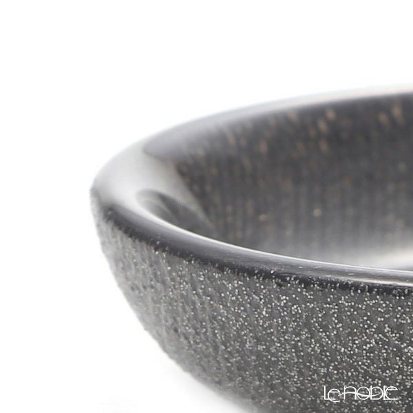 Vetro Felice ヴェトロ フェリーチェ グリッター ミニプレート／豆皿 9cm ダークグレイ 4枚セット