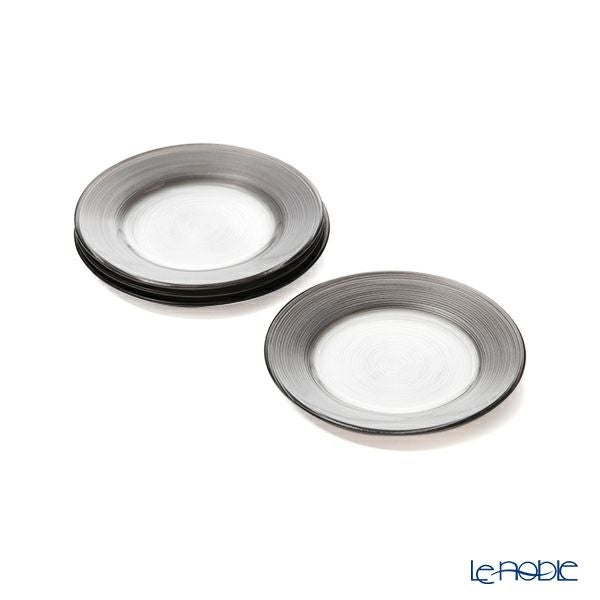 Vetro Felice ヴェトロ フェリーチェ サークル プレート 15cm グレー 4枚セット