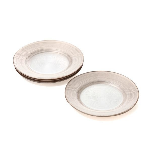 Vetro Felice ヴェトロ フェリーチェ サークル プレート 21cm アイボリー 4枚セット