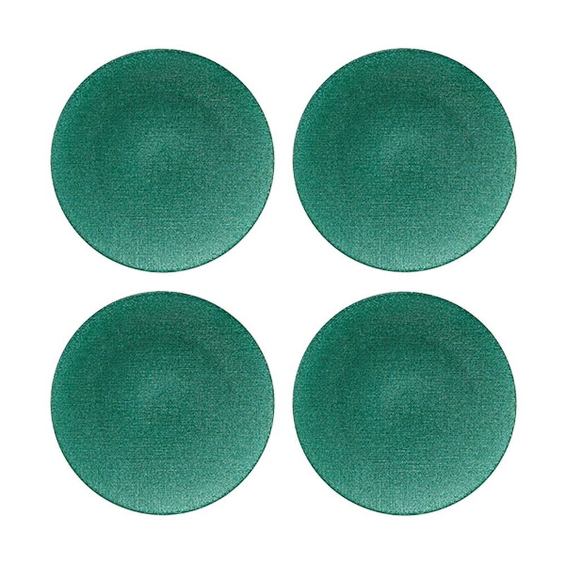 Vetro Felice ヴェトロ フェリーチェ グリッター プレート 21cm アクアブルー 4枚セット