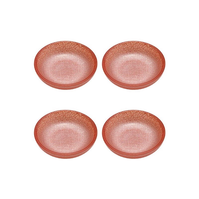 Vetro Felice ヴェトロ フェリーチェ グリッター ミニプレート／豆皿 9cm ヴィンテージローズピンク 4枚セット