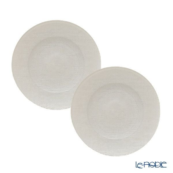 Vetro Felice ヴェトロ フェリーチェ グリッター プレート 17cm ホワイト 323917B G014 ペア