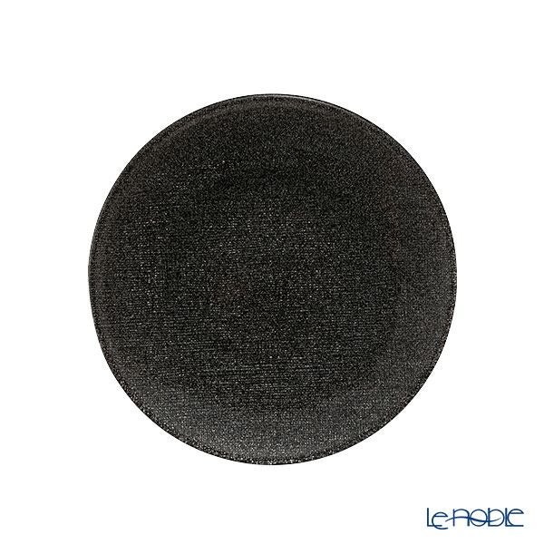 Vetro Felice ヴェトロ フェリーチェ グリッター プレート 17cm ダークグレイ 323917B G019 ペア