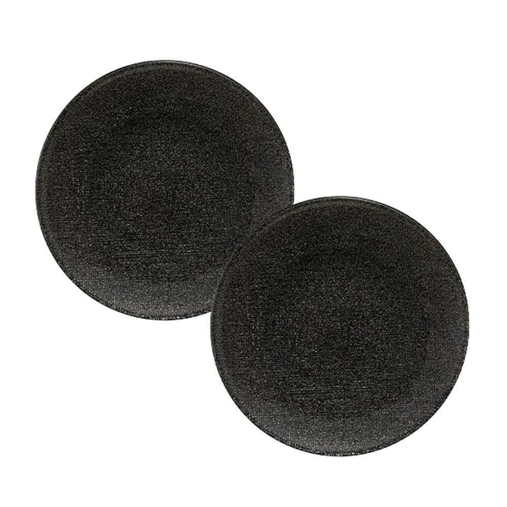 Vetro Felice ヴェトロ フェリーチェ グリッター プレート 17cm ダークグレイ 323917B G019 ペア