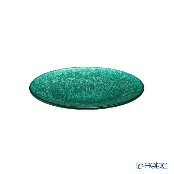 Vetro Felice ヴェトロ フェリーチェ グリッター プレート 17cm アクアブルー 323917B G053 ペア